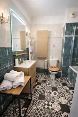 Salle de bains dans l'établissement Le Palais de la Mer, T2, 4P, Plages et Centre