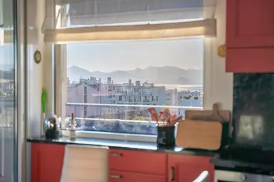 Vue générale sur la montagne ou vue sur la montagne depuis l'appartement
