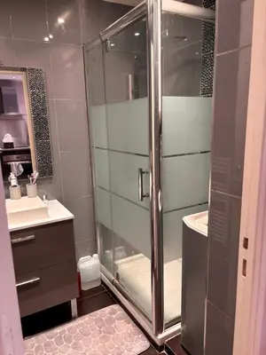 Salle de bains dans l'établissement Studio Palais Rouaze-50m de la Croisette