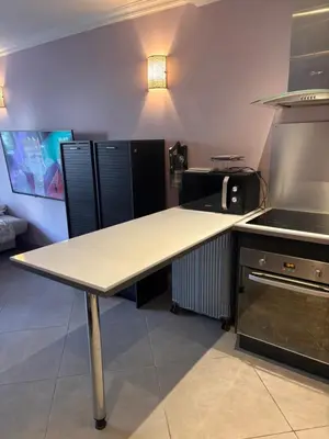 Cuisine ou kitchenette dans l'établissement Studio Palais Rouaze-50m de la Croisette