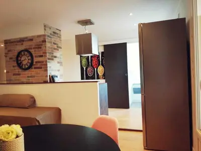 Cuisine ou kitchenette dans l'établissement Residence le Serra C1