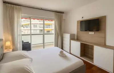 Un ou plusieurs lits dans un hébergement de l'établissement Appartement rue D'antibes