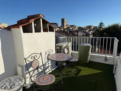 Balcon ou terrasse dans l'établissement Port Rivage - House with panoramic roof terrace