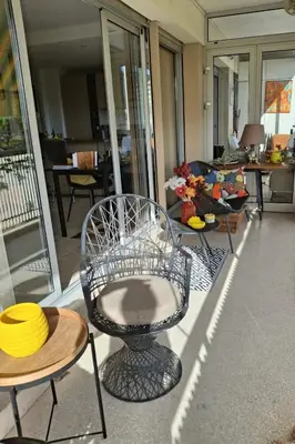 Coin salon dans l'établissement Appartement Ima
