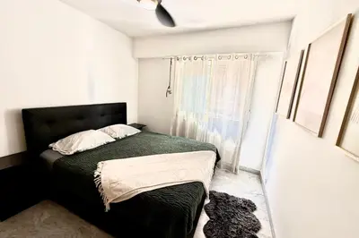 Un ou plusieurs lits dans un hébergement de l'établissement Juan Les Pins proximité mer appartement 4 personnes