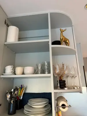 Cuisine ou kitchenette dans l'établissement Art apart studio Rouaze