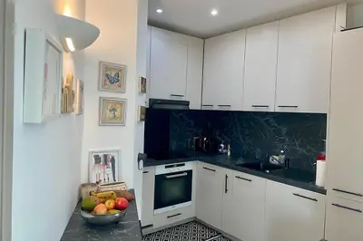Cuisine ou kitchenette dans l'établissement Cozystay 1825 Duplex luxe Rue dAntibes