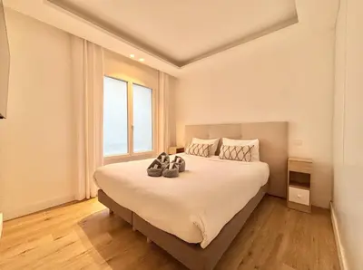 Un ou plusieurs lits dans un hébergement de l'établissement Cannes - 2 bedrooms & 2 bathrooms apartment - 24P1