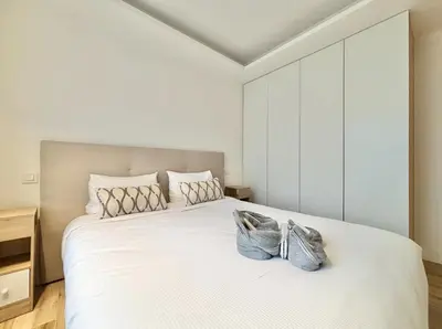Un ou plusieurs lits dans un hébergement de l'établissement Cannes - 2 bedrooms & 2 bathrooms apartment - 24P1