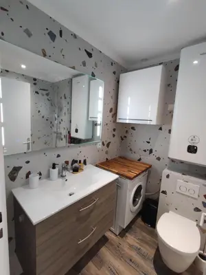 Salle de bains dans l'établissement Confortable appartement proche bord de mer