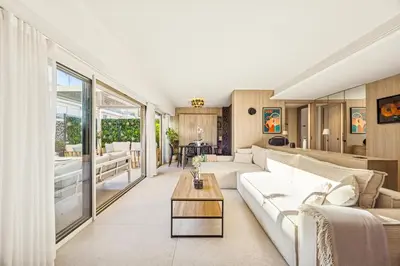 Coin salon dans l'établissement Magnifique appartement à 50 mètres de la Croisette