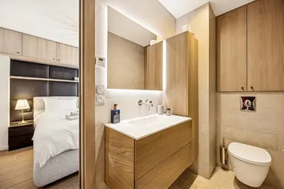 Salle de bains dans l'établissement Magnifique appartement à 50 mètres de la Croisette