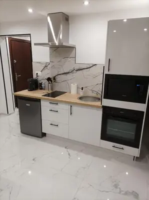 Cuisine ou kitchenette dans l'établissement 2 Pieces JUAN LES PINS