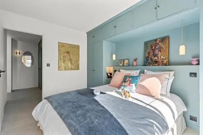 Un ou plusieurs lits dans un hébergement de l'établissement REF 2037 - Appartement à Louer Vue Mer