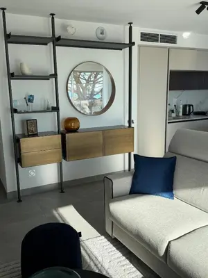 Coin salon dans l'établissement Voiles Blanches 123 By Avecoeur