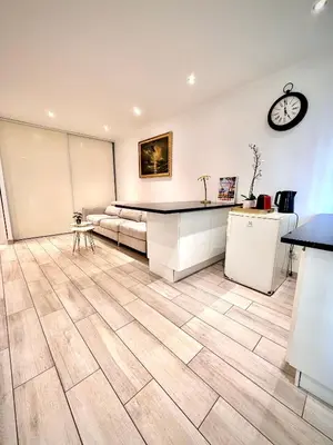 Cuisine ou kitchenette dans l'établissement Luxury Cannes Suite Terrace Walk to Palais