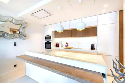 Cuisine ou kitchenette dans l'établissement Mon Croisettee