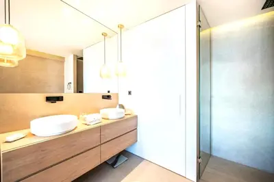 Salle de bains dans l'établissement Mon Croisettee
