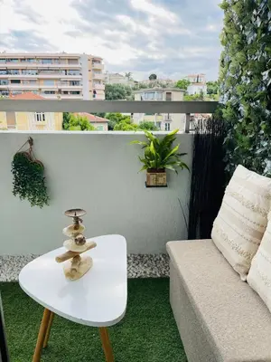 Balcon ou terrasse dans l'établissement Charmant studio en centre ville