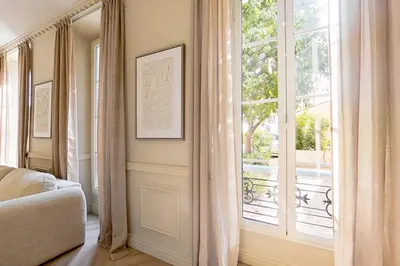 Un ou plusieurs lits dans un hébergement de l'établissement Modern AC apartment - 2BDR 4P - Cannes Beach