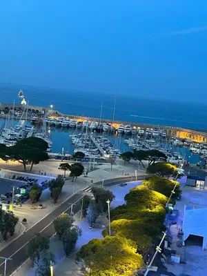 Vue générale sur la mer ou vue sur la mer prise depuis l'appartement