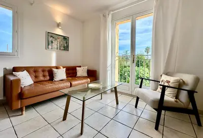 Coin salon dans l'établissement Villa Marinette
