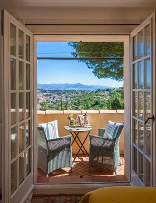 Vue générale sur la montagne ou vue sur la montagne depuis le B&B/chambre d'hôtes