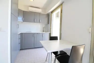 Cuisine ou kitchenette dans l'établissement 2 bedroom & studio Palais Royal 2 mins from Croisette and Carlton