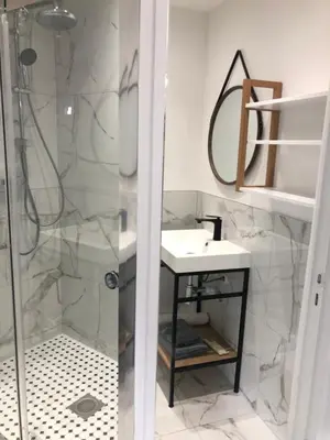 Salle de bains dans l'établissement Majestic Apartment