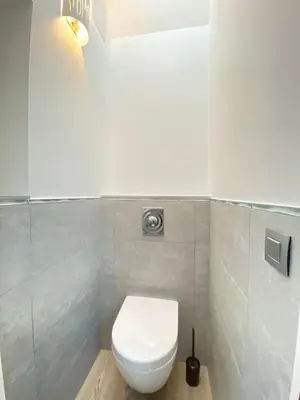 Salle de bains dans l'établissement Modern & bright 4-room apartment in Cannes Banane