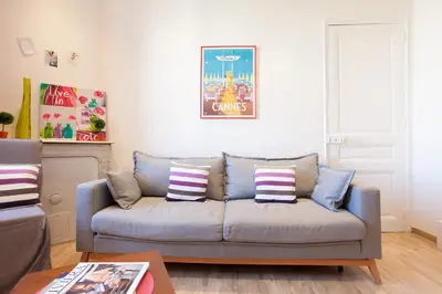 Coin salon dans l'établissement Apartment29