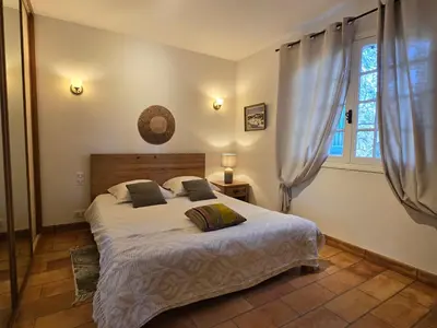 Un ou plusieurs lits dans un hébergement de l'établissement Villa Vuyani Antibes