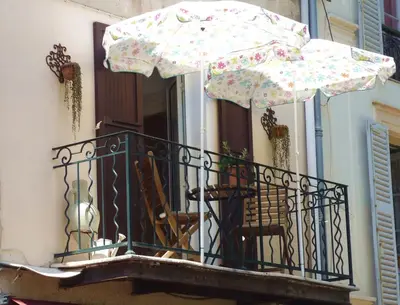Balcon ou terrasse dans l'établissement Balcony over Provencal Market, Old Antibes