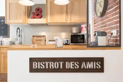 Cuisine ou kitchenette dans l'établissement Maria Sea Cannes