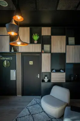 Cuisine ou kitchenette dans l'établissement Nemea Appart Hotel Green Side Biot Sophia Antipolis