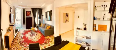 Coin salon dans l'établissement Apartment 3 Pieces