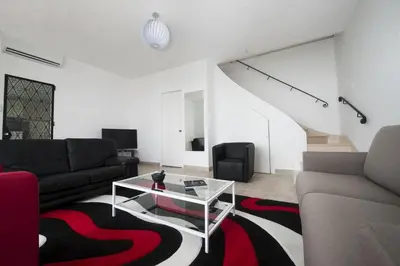 Coin salon dans l'établissement Holiday Home with beautiful Sea View