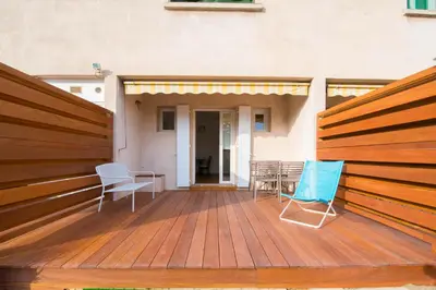 Balcon ou terrasse dans l'établissement villa 