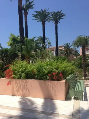 Jardin de l'établissement Appartement T2 de standing au pied des plages