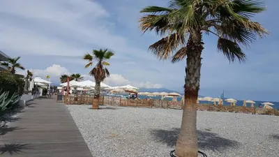 Vue générale sur la mer ou vue sur la mer prise depuis l'appartement
