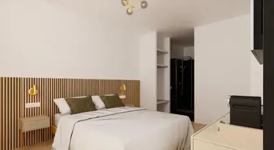 Un ou plusieurs lits dans un hébergement de l'établissement Hotel le Romanesque