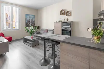 Cuisine ou kitchenette dans l'établissement My rima
