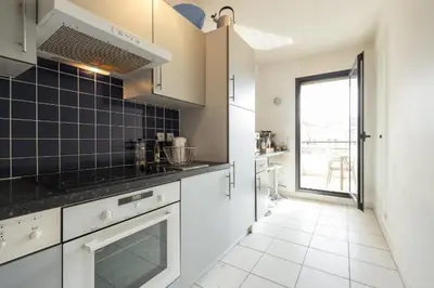 Cuisine ou kitchenette dans l'établissement Appartement de charme à Cannes + terrasse
