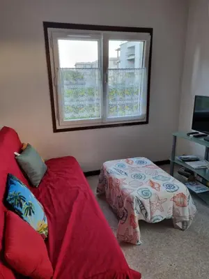 Coin salon dans l'établissement Villa Mané