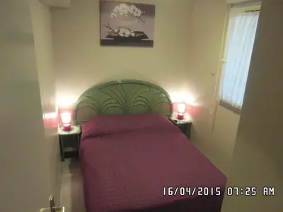 Un ou plusieurs lits dans un hébergement de l'établissement Cozy Apartment sea view Air Cond Renovated in 2026