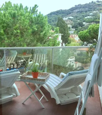 Vue générale sur la montagne ou vue sur la montagne depuis l'appartement