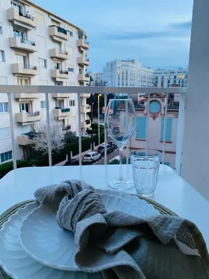 Balcon ou terrasse dans l'établissement Studio Cannes la Croisette