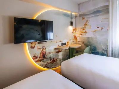 Un ou plusieurs lits dans un hébergement de l'établissement ibis Styles Antibes
