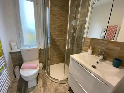 Salle de bains dans l'établissement Atelier & Galerie