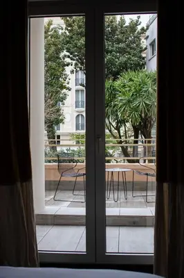 Balcon ou terrasse dans l'établissement Hotel Molière